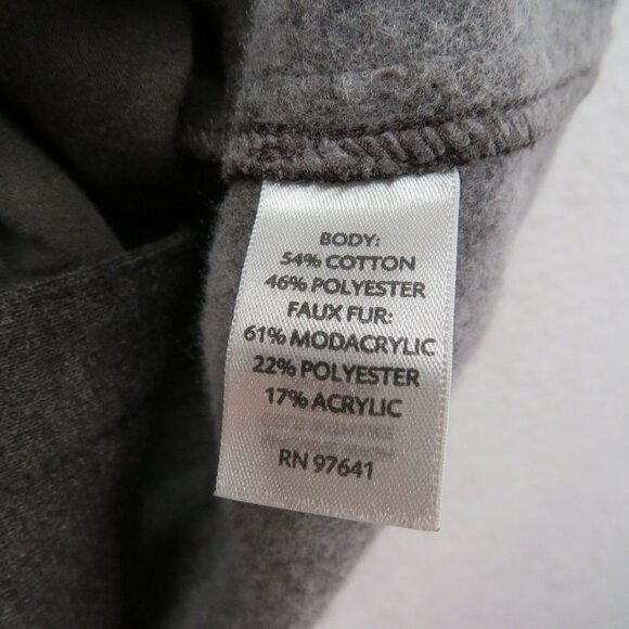 J  Jill Vest Womens Size Large Brown Sweater Faux Fur Collar Hidden Snap Front - Picture 5 of 8